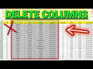 How to Delete Columns in Excel