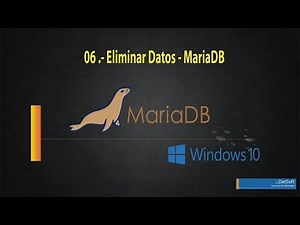 06 Eliminar Datos - MariaDB