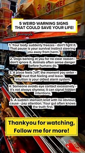 Weird warning signs that could save you 😱 It is fascinating how much of our survival depends on "subconscious processing"—the brain's ability to pick up on micro-signals before our conscious mind can even form a sentence. #lifehacks #healthylifestyle #fblifestyles | Sherianne Gonzales
