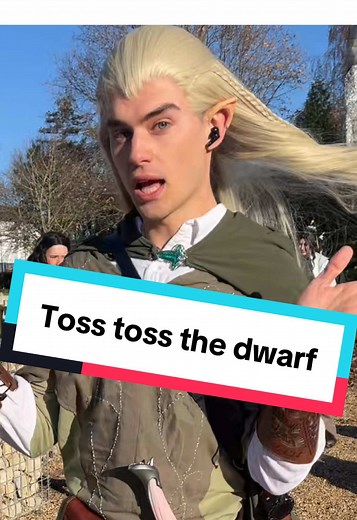 Legolas Cosplay: Creative Dwarf Toss Scene Recreation