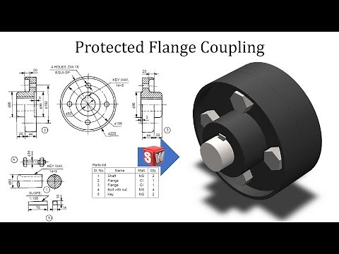Protected Flange Coupling using SOLIDWORKS | Parts and Assembly | SOLIDWORKS tutorials for beginners
