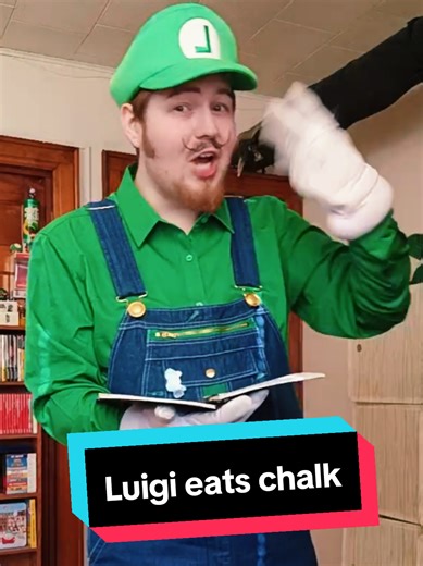 Why waste-a those tums? They're-a really valuable for art!! #fypシ #luigicosplay #reallifeluigi #iasip #nintendo