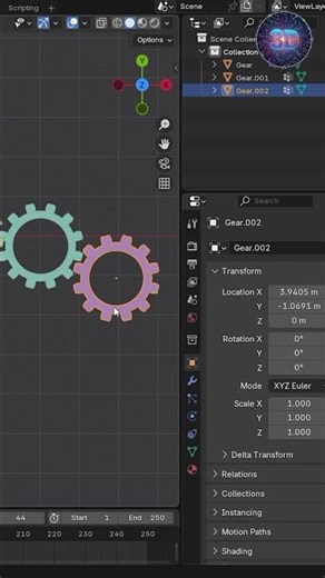 Animation في Blender بسطر واحد 🔥 | Expression Trick
