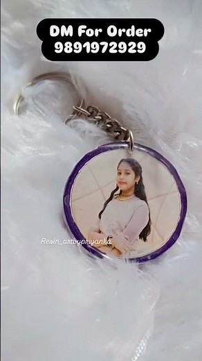 Personalized Resin Photo Keyring | Custom Memory Keychain Gift | Handmade Keepsake Keyring