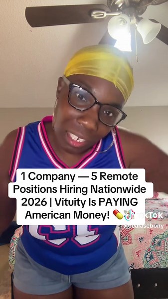 One company FIVE remote positions hiring nationwide right now! 💊💸 Vituity is hiring and paying American money — from $14 all the way up to $28/hr! Links inside my WFH Ready System — link in bio 👉 stan.store/kylneli47 Shop my WFH Must Haves 👉 amazon.com/shop/realasebony Drop a 🙋🏽‍♀️ if you want one of these positions! #MedicalRemoteJobs #RemoteJobs #WorkFromHome #WFHJobs #RealAsEbony