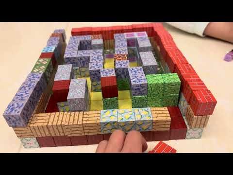 Fun maze with Minecraft magnetic blocks