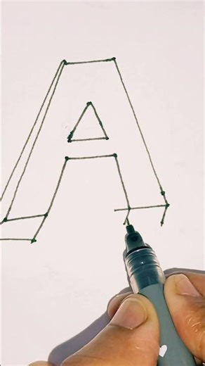 3d A alphabet drawing #alphabet #drawing