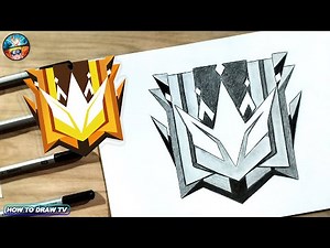 FREE FIRE DRAWING Grand master LOGO ( speed drawing ) sketch tutorial - How to draw