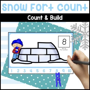 Snow Fort Winter Counting Activity for Preschool - Igloo Activity - Winter Math