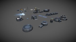 Modular Mars Base Kitbash - Buy Royalty Free 3D model by ShaunTWilliams