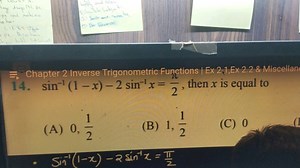 三- Chapter 2 Inverse Trigonometric Functions | Ex 2. 14. sin−1(... | Filo
