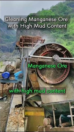 At the front-end of the manganese ore purification production line
