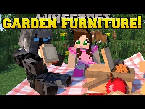 Minecraft: GARDEN FURNITURE!!! (GAZEBO, HAMMOCK, BENCHES & TABLES!) Custom Command