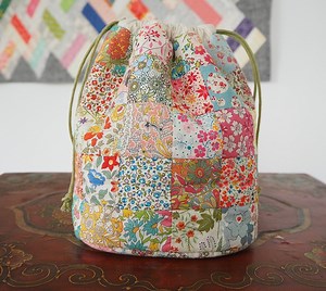 Patchwork Drawstring Bag Sewing Pattern: PDF Tutorial (instant Download) - Etsy