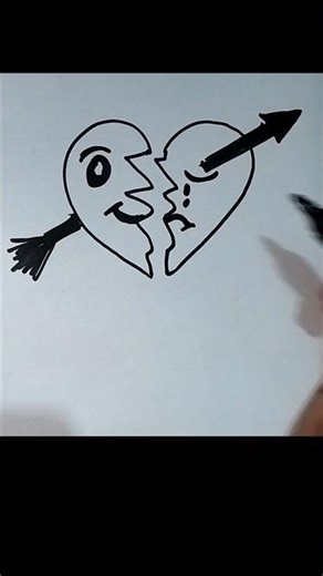 broken 💔 heart drawing