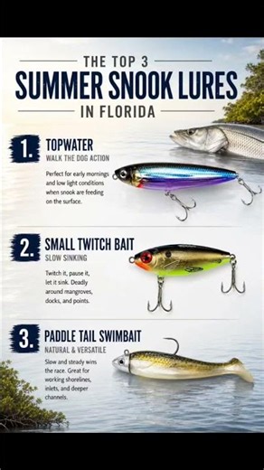 Top 3 Summer Snook Lures in Florida