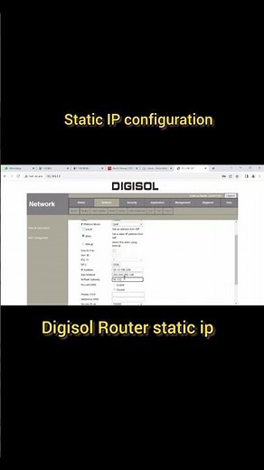 digisol router static ip configuration || Digisol Router Configuration Step by Step #shorts