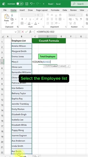 Count A formula in Excel ! Excel tips and tricks #excel #exceltips #exceltricks