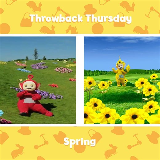 39K views · 1K reactions | Who knew flowers could sing?  Teletubbies having fun in the 90s and today, in the new series. It's a Spring Throwback Thursday! | Teletubbies | Facebook