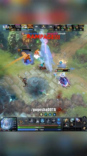 UNSTOPPABLE FORCE 🔥 CRYSTAL MAIDEN RAMPAGE #dota2 #дота2 #dota2highlights #dota2indonesia