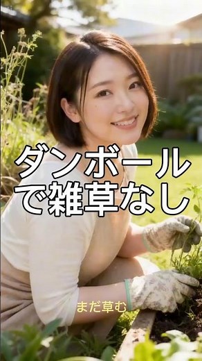 ダンボールで雑草対策 #shorts #雑草対策 #ダンボール #防草 #除草