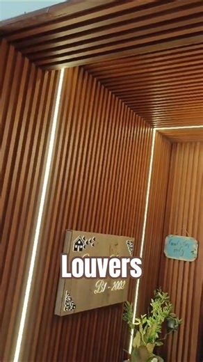 Transform Your Home Entrance With Louvers🌸 #louvers #wall #interiordesign