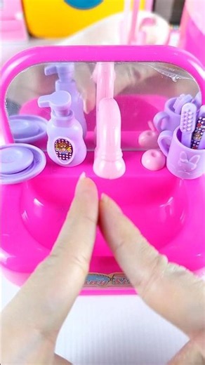 Satisfying with Unboxing & Review Miniature Bath Sink | ASMR Video no music #cutetoys #toyhouse