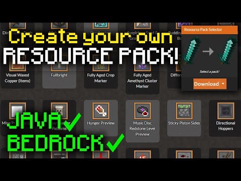 Create your own PACK quickly and easily! JAVA/MCPE (any version)