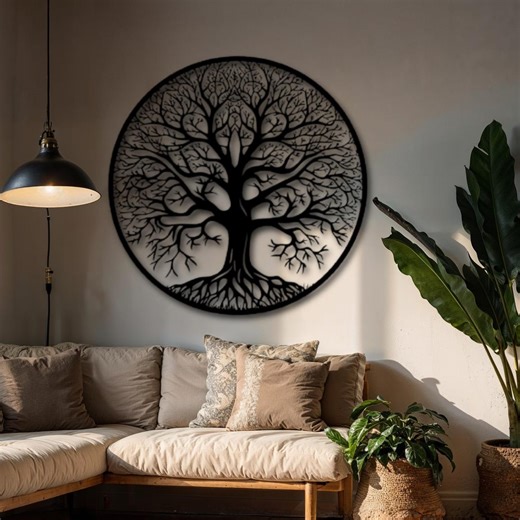 Tree of Life Metal Wall Decor, Spritual Home Decoration, Bedroom or Outdoor Wall Art - Etsy