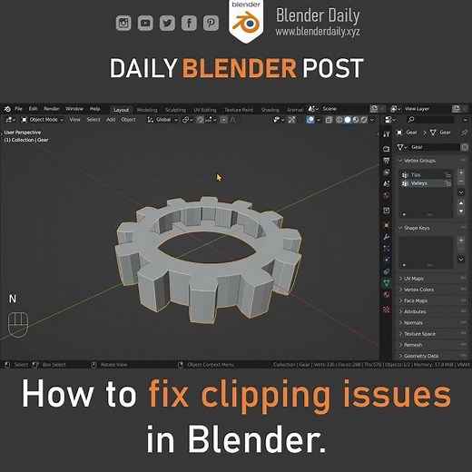 How to fix Clipping Issues in Blender