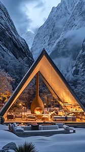 7.9K views · 184 reactions | Inside out. A frame Architecture, Ai powered by @khaled_sadeden_design @interior_home_design1 #homedecor #house #home #travel #homedesign #architecture #aiart #luxury #aiartwork #architecture #design #interiordesign #art #ai #midjourney #archilovers #archdaily #winter #snow #skiing #home #aframe #glass #cozy #nature | Interior Home Design | Facebook