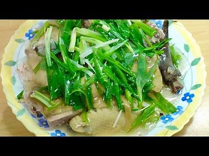 😋超好吃的「蔥油雞做法」/蒸半隻雞的方法/如何掌握蒸雞肉的時間～How to cook chicken with scallion oil「法蘭茲家庭美食」