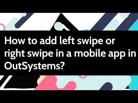 How to add left swipe or right swipe in a mobile app in OutSystems?
