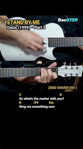 Stand By Me - Oasis (1997) Easy Guitar Chords Tutorial with Lyrics Part 3 SHORTS REELS