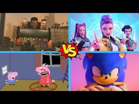 Skibidi Toilet🆚PEPPA PIG.EXE 🆚Siren Head🆚Kpop demon hunter 🎶 Tiles Hop EDM Rush
