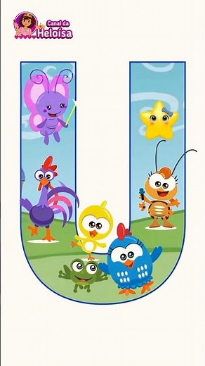 Letra U - Alfabeto Infantil Turma da Galinha Pintadinha - OFICIAL #letrau #shorts #galinhapintadinha