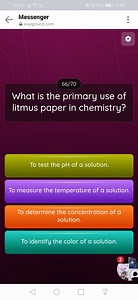 What is the primary use of litmus paper in chemistry?... | Filo