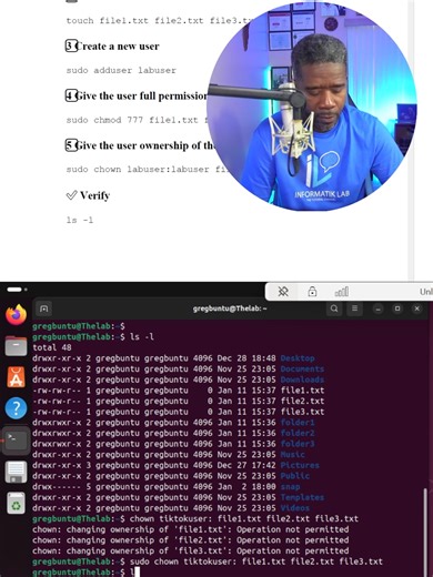 File management and permissions #linux #linuxpractice #ubuntu #filemanagement #permissions