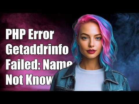 Get "php_network_getaddresses: getaddrinfo failed: Name or service not known" when try to run ph...