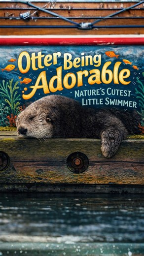Otter being adorable, nature’s cutest little swimmer