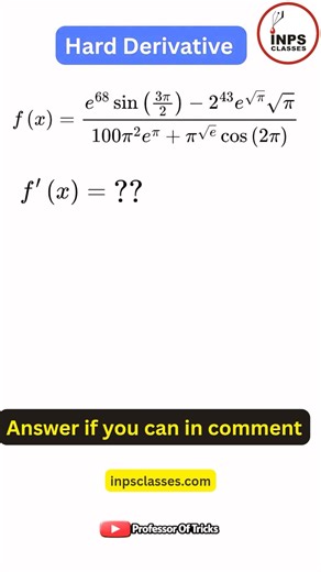 Can You Crack This Calculus Problem? 💪 Differentiation #inpsclasses
