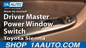 How to Replace Master Power Window Switch 2004-10 Toyota Sienna