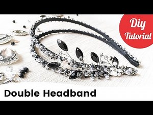 Beaded Bridal Double Hair Headband Tutorial. DIY Gift Idea.