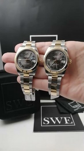 Rolex Datejust 41 Steel Yellow Gold Wimbledon Grey Green Dials | SwissWatchExpo
