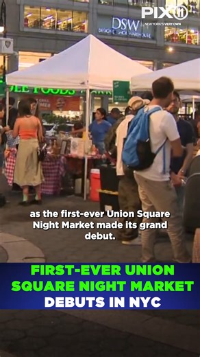 The Union Square Night Market features over 20 food vendors serving street food and gourmet offerings, including jerk chicken, tamales, rice bowls, banh mi sandwiches and more. Read more: https://pix11.com/things-to-do/first-ever-union-square-night-market-underway-in-nyc/ | PIX11