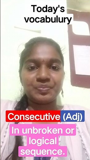 consecutive meaning #consecutive #consecutivemeaning