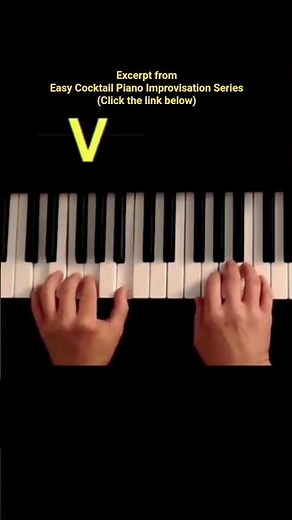 Easy Cocktail Piano Improvisation: ii-V-I Chord Progression (Smooth Voice Leading) #pianotutorial