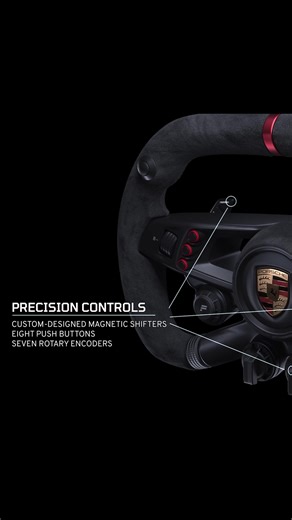 The officially licensed Porsche Vision Gran Turismo concept car wheel. Hold the futuristic design of Porsche in your hands. | Fanatec
