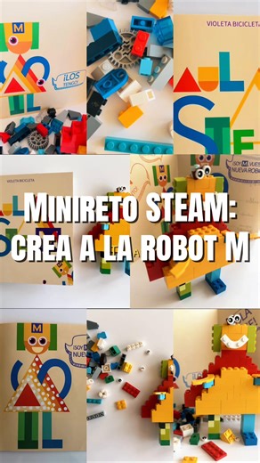 Nuestro cuento Aula STEAM, te ayuda a lanzar un divertido desafío: 🔧 MINIRETO STEAM: CREA A LA ROBOT M Imagina, diseña y construye tu propia Robot M: 💡 ¿Cómo se mueve? 🧠 ¿Qué habilidades tiene y componentes tiene? 🎨 ¿Qué aspecto tiene? Puedes dibujarla, construirla con materiales reciclados, utilizar piezas de LEGO o programarla. ¡Todo vale si usas tu creatividad! 🚀 Comparte tu creación y demuestra tu talento STEAM #STEAMChallenge #AprenderHaciendo #EducaciónInnovadora #CreatividadSinLímite