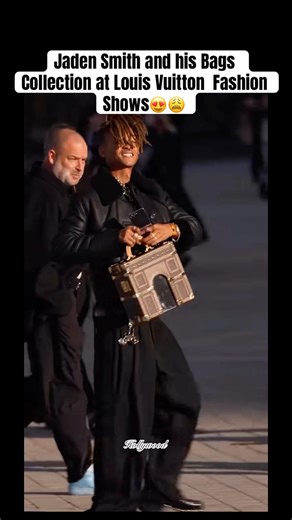 Jaden Smith and his bags collection at Louis Vuitton Fashion shows😍#viralvideo